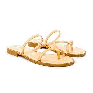 Cocobelle Paloma flat leather slide sandals - Brand new with box